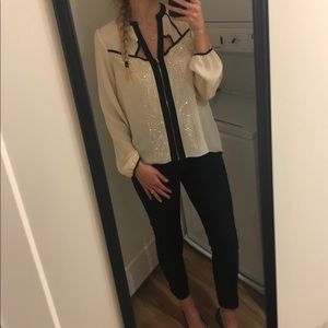 Cream Studded Blouse